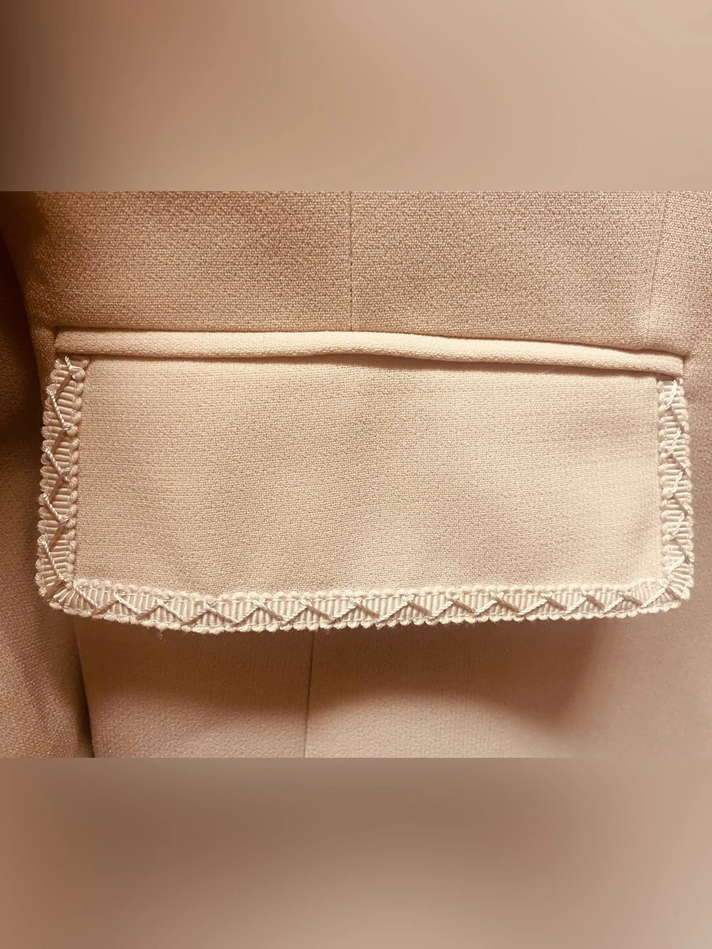TAHARI Classic Women's Cream Blazer Jacket 12 - Picture 4 of 6